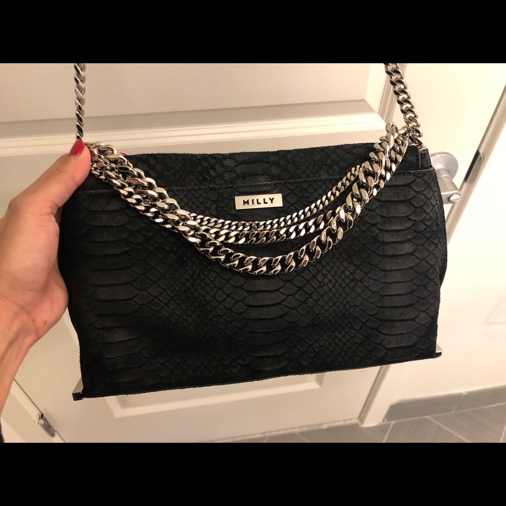 Milly black leather bag